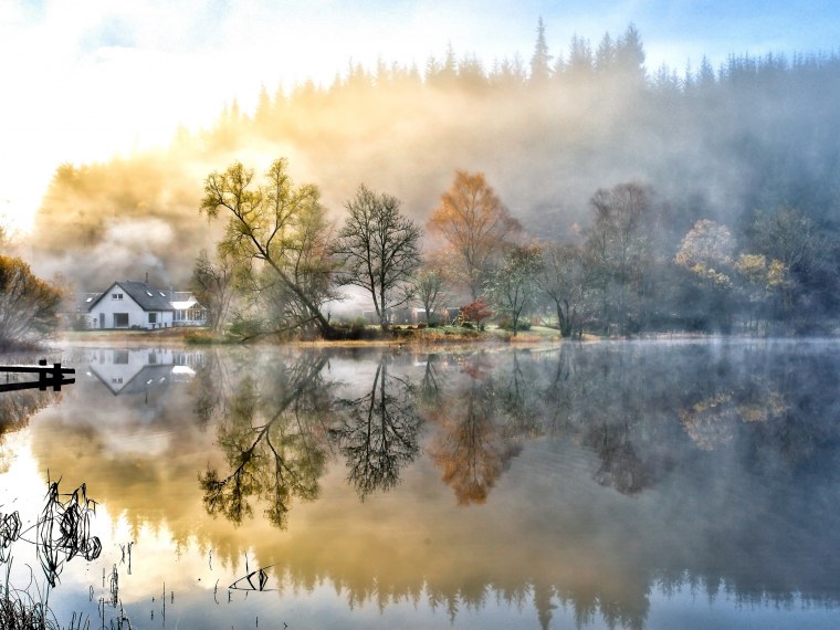 Рассвет туман