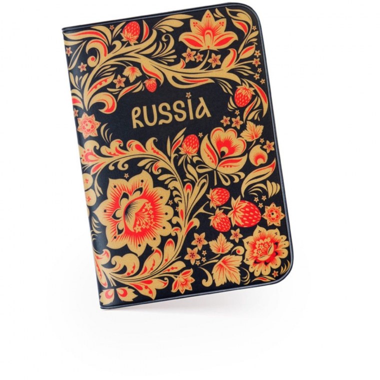 Обложка для паспорта Хохлома