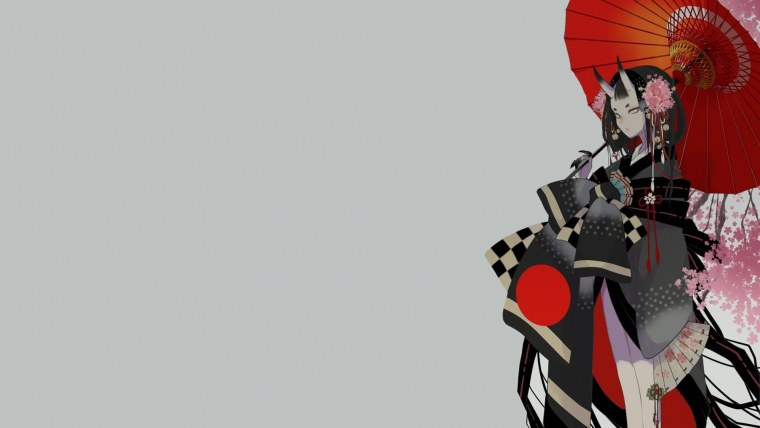 Самурай на черном фоне