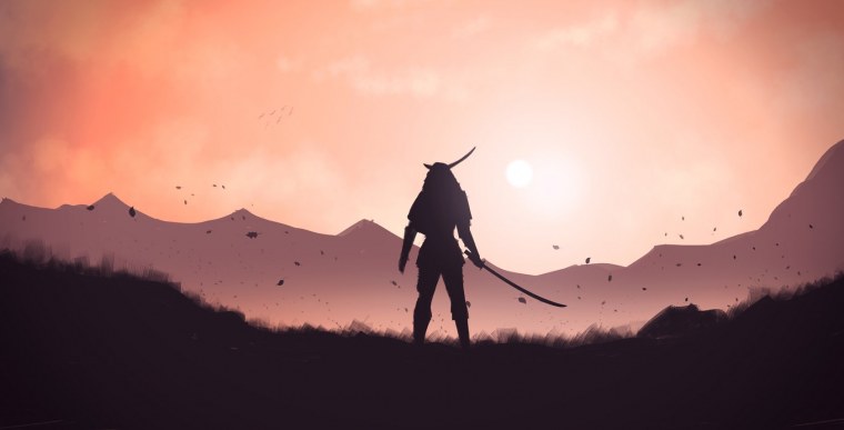 Череп с катаной