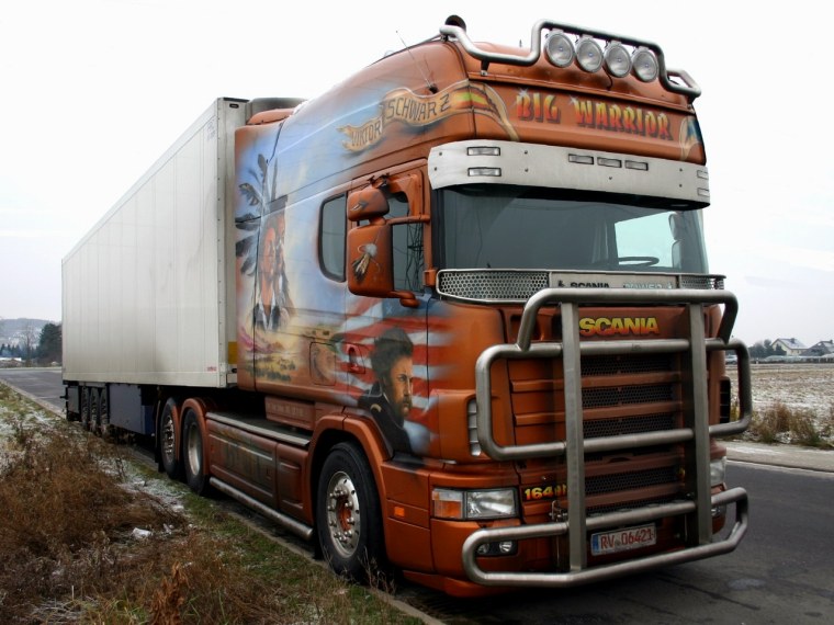 Scania r420 Orange Tuning