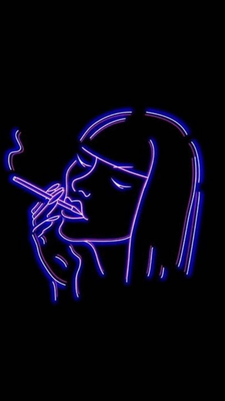 Неоновые надписи на черном фоне