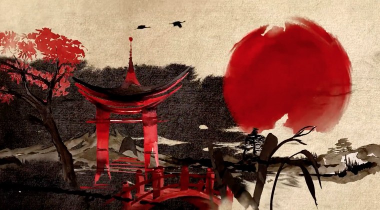 Японский стиль красный