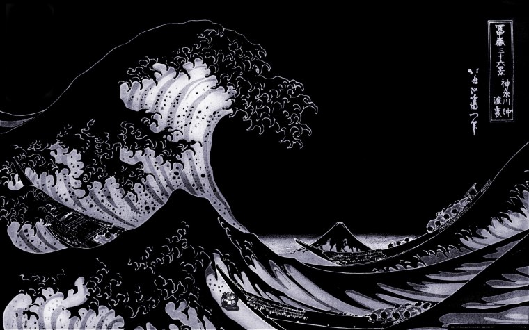 The great Wave off Kanagawa Black