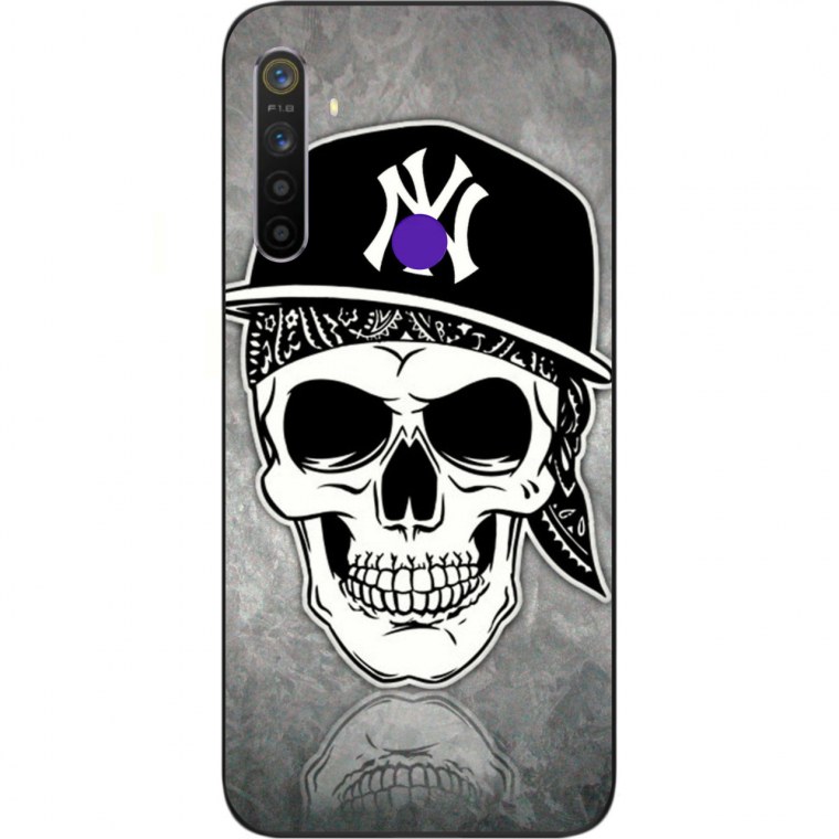 Тату череп в кепке эскиз