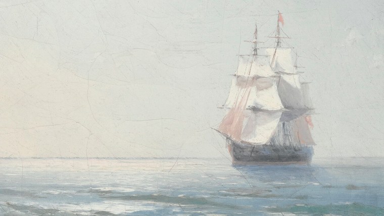 Картина корабль в море Айвазовский