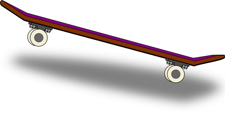 Скейт на прозрачном фоне