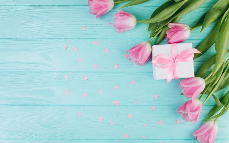 Розово голубой фон