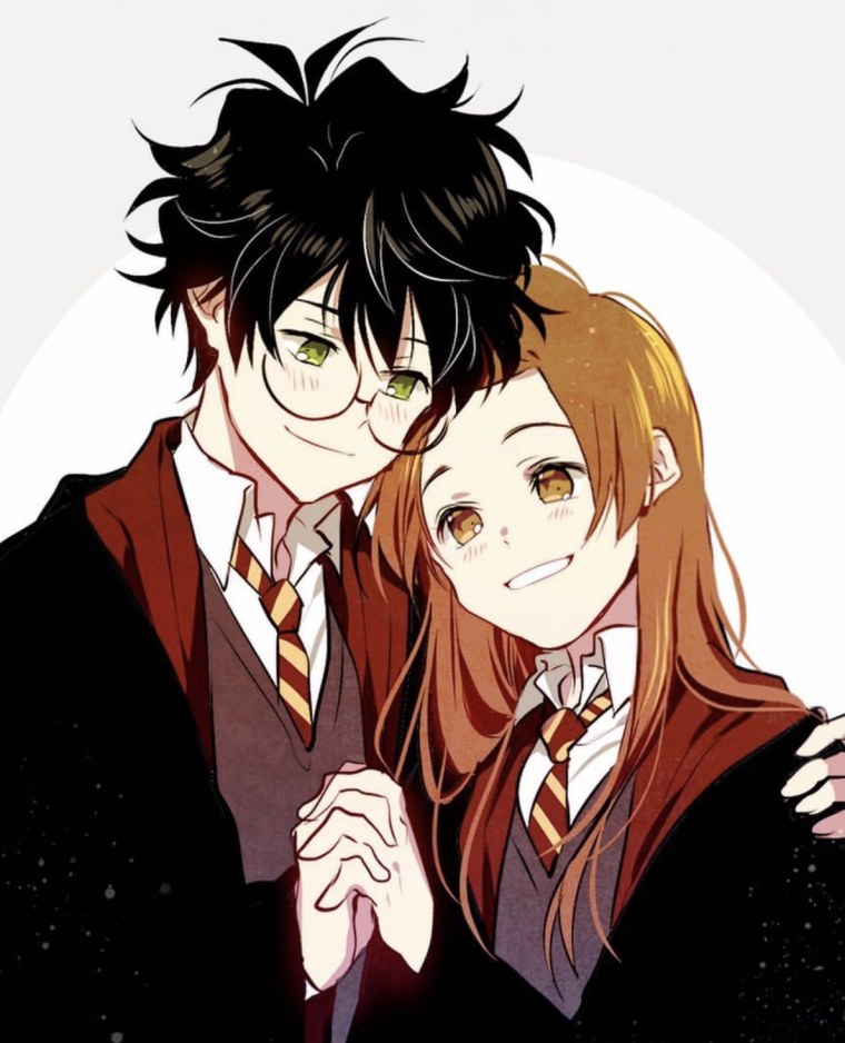 Гарри Поттер и Джинни аниме