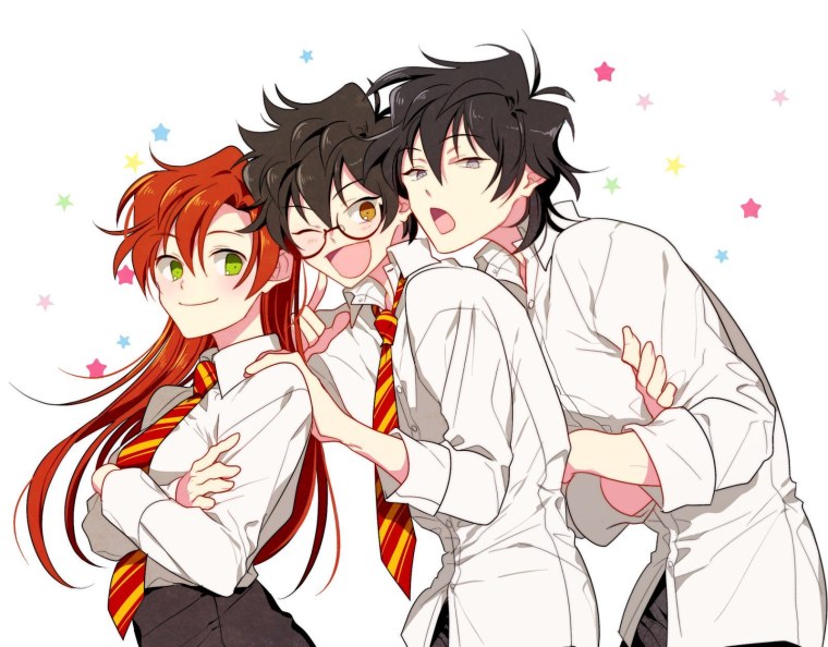 Гарри Поттер аниме арт