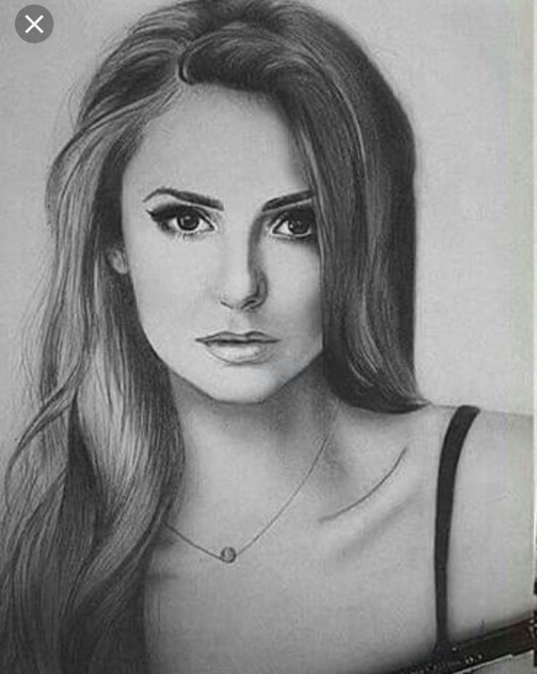 Нина Добрев портрет карандашом