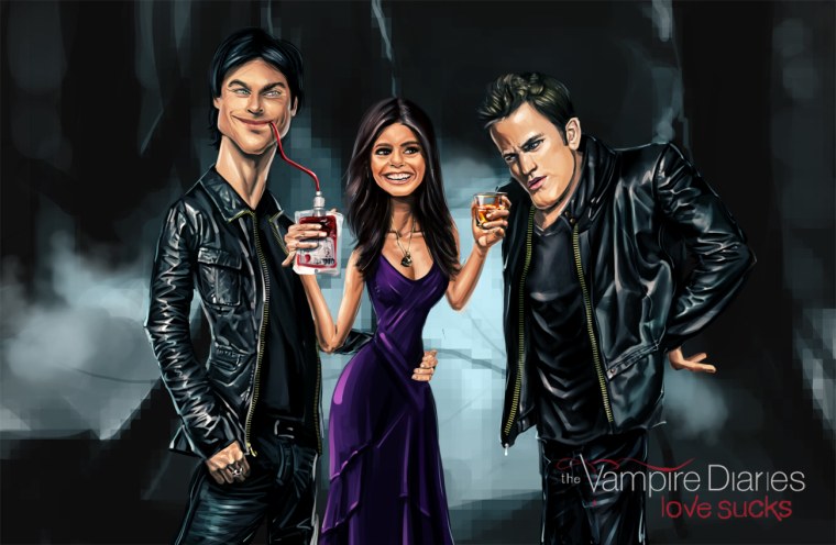 Деймон Сальваторе арт вампир