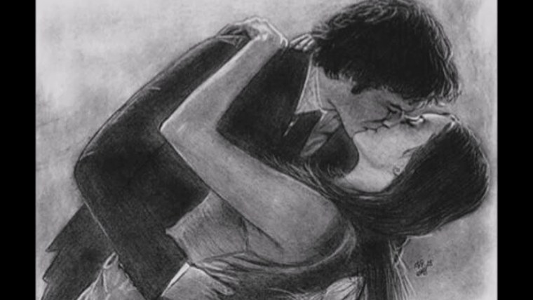 Деймон и Елена карандашом