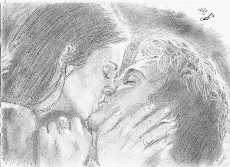 Деймон и Елена рисунки карандашом