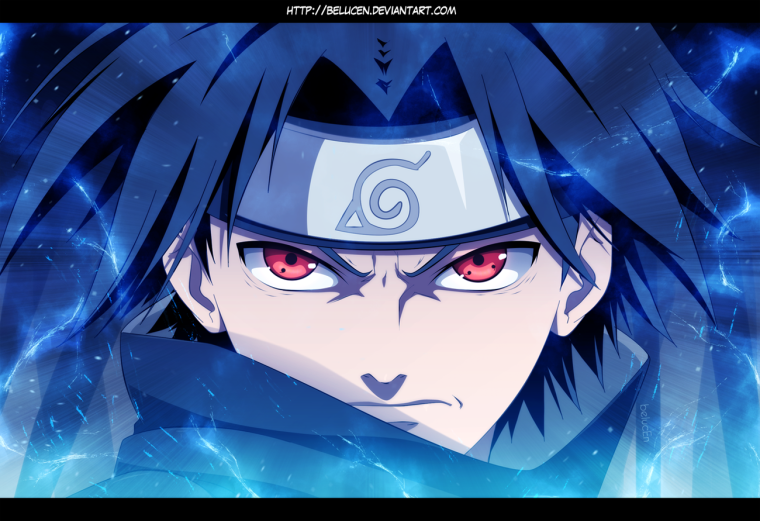 Шаринган Саске синий