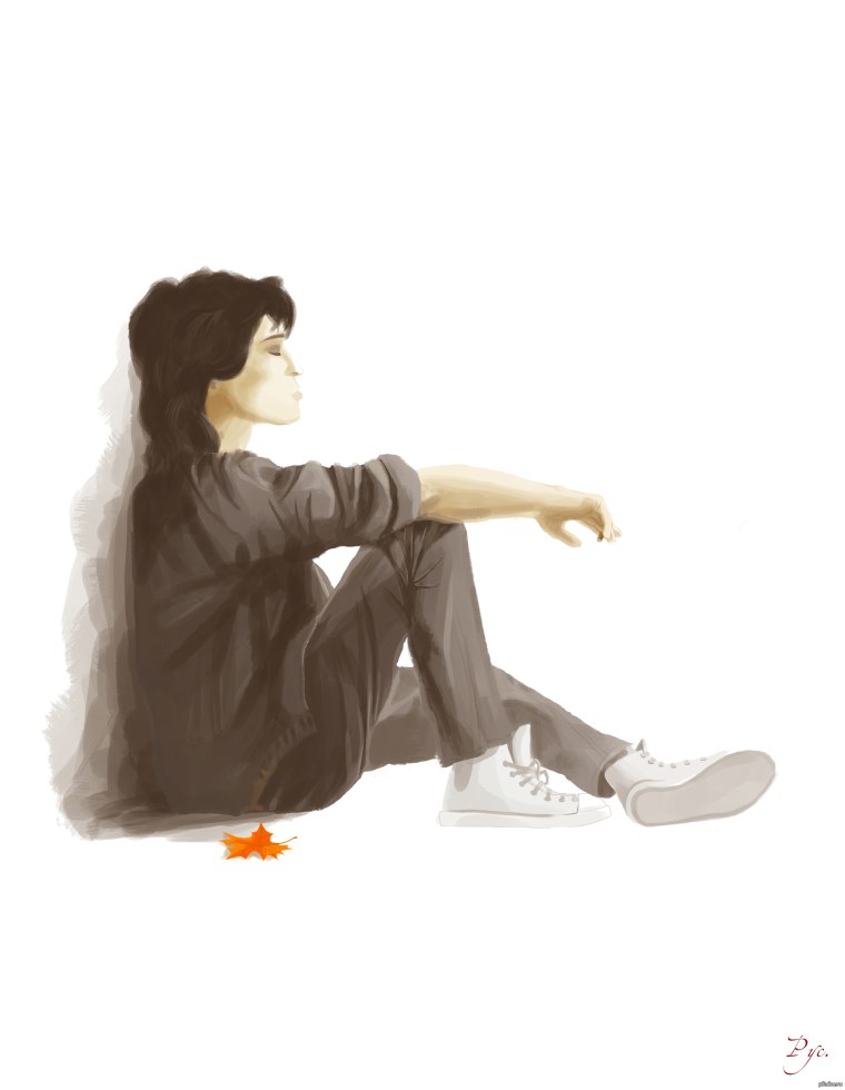 Виктор Цой арт с сигаретой