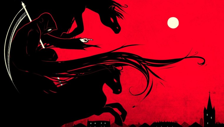 Злая улыбка на черном фоне