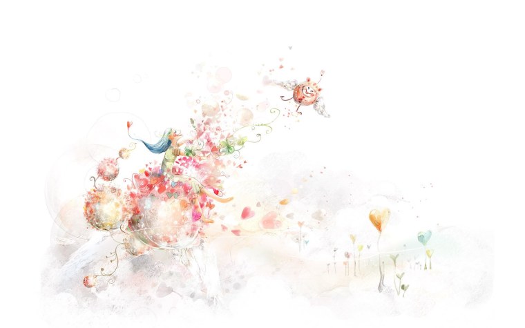 Розово голубой фон