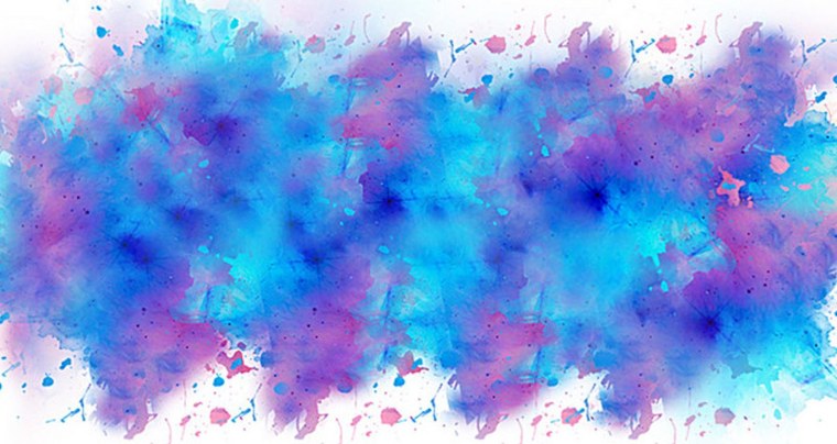 Голубой акварельный фон