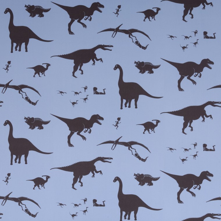 Чёрный фон с динозавриками