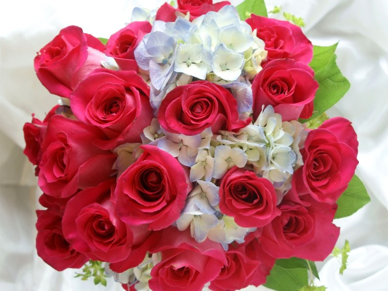 Красивый букет роз