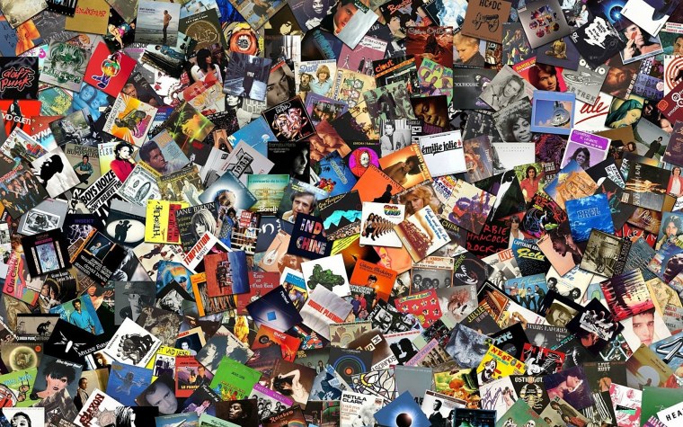 Виниловые пластинки коллаж