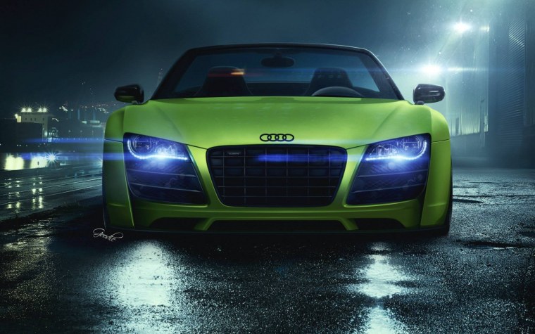 Audi r8 лаймовый
