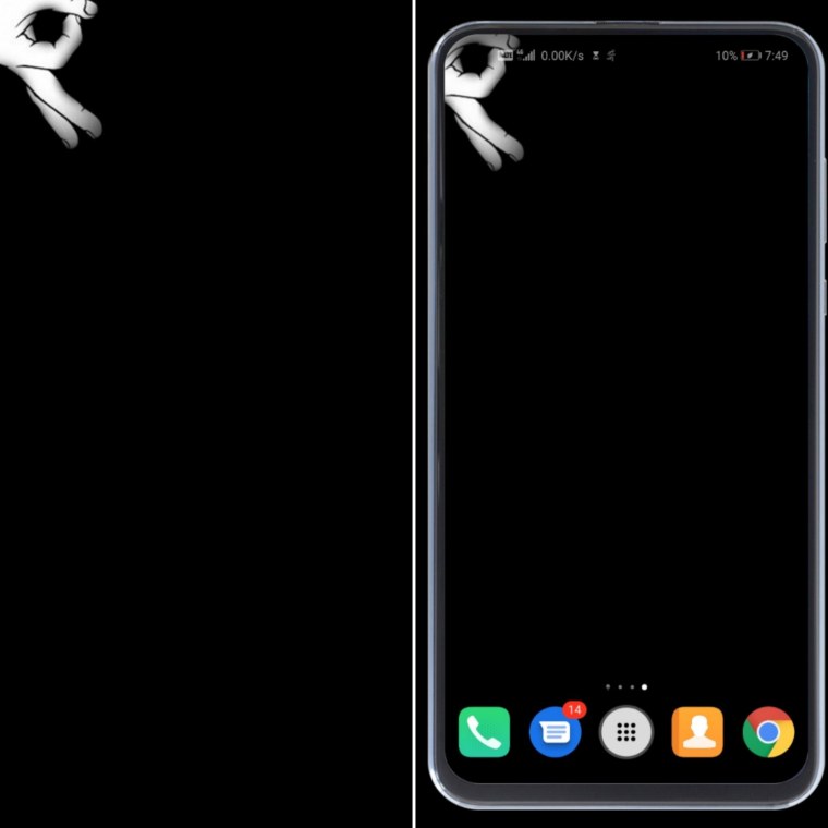 Samsung Galaxy 10e обои под вырез камеры