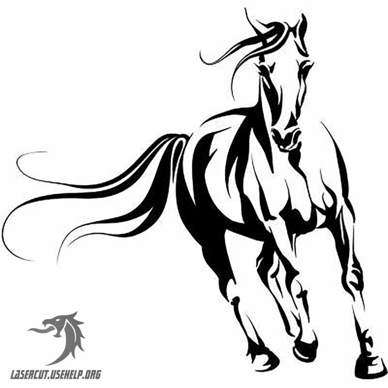 Силуэт лошади