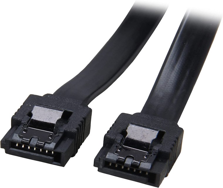 Кабель SATA ATCOM at7126 3.0, 0.5 m, защелка, черный