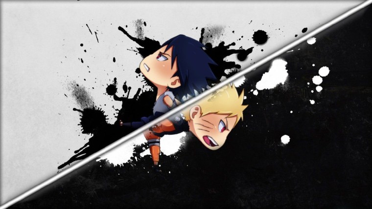 Двойные обои на телефон Наруто