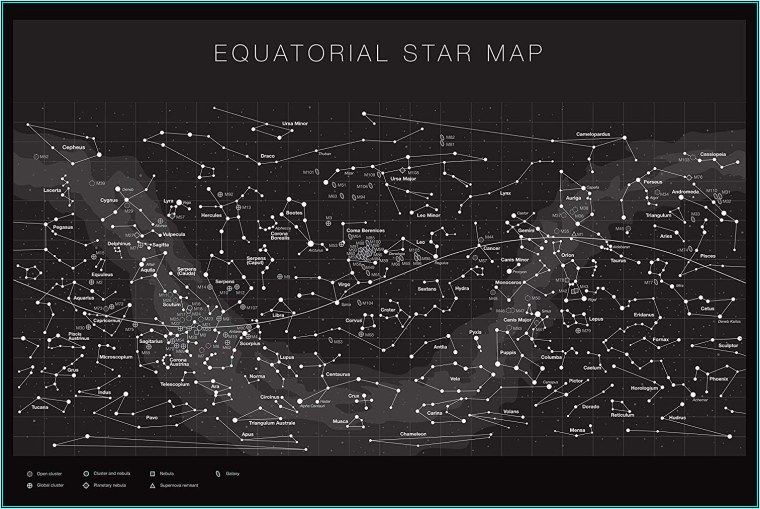 Карта звездного неба вектор