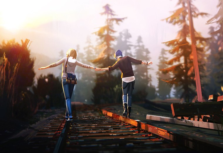 Макс и Хлоя на рельсах