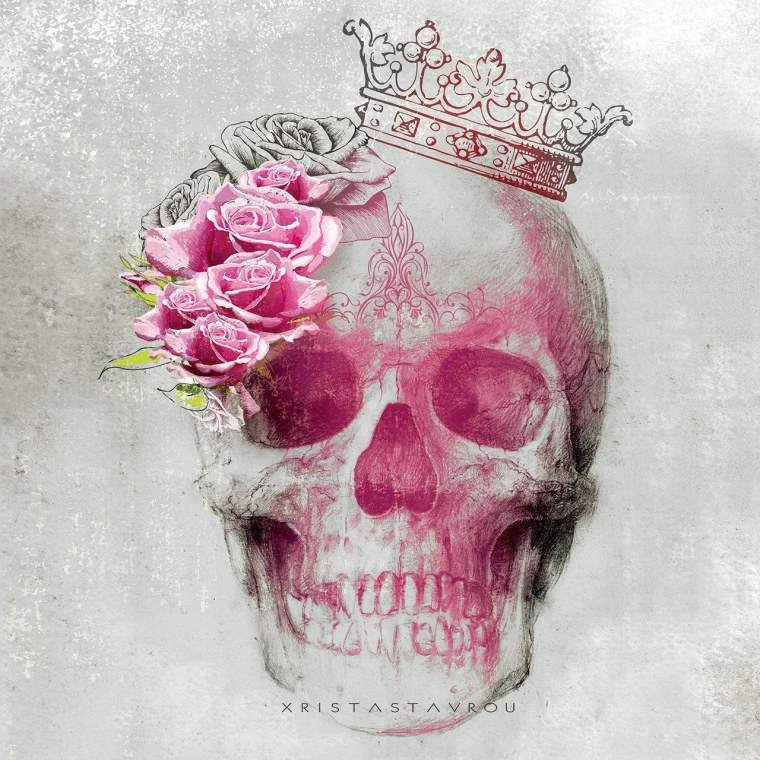 Череп в цветах