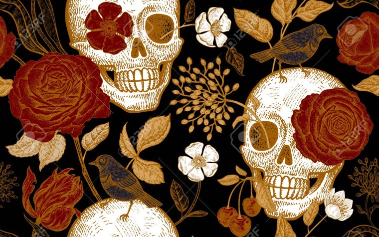 Вектор день мертвых мангал