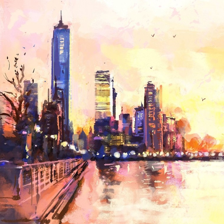 Небоскребы живопись