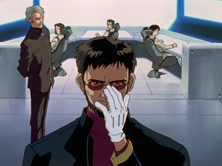 Отблеск в очках аниме