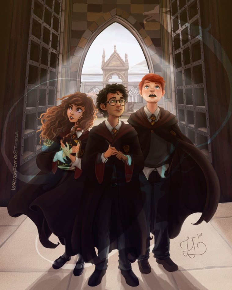 Гарри Рон Гермиона золотое трио